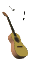 A 3D GIF OF A GUITAR PLAYING MUSIC.