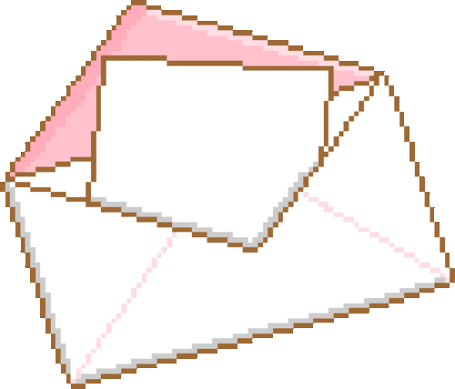 A WHITE AND PINK ENVELOPE WITH A PAPER COMING OUT THAT READS 'TOGETHER FOREVER' IN JAPANESE.